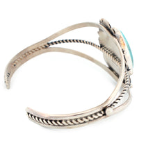 Load image into Gallery viewer, Navajo Native American Morenci Turquoise Bracelet by Junior Begay SKU233275