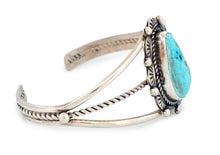 Load image into Gallery viewer, Navajo Native American Morenci Turquoise Bracelet by Junior Begay SKU233275