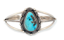 Load image into Gallery viewer, Navajo Native American Morenci Turquoise Bracelet by Junior Begay SKU233275