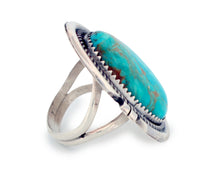 Load image into Gallery viewer, Navajo Native American Campitos Turquoise Ring Size 7 1/4 by Perry SKU233277