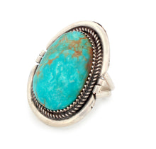 Load image into Gallery viewer, Navajo Native American Campitos Turquoise Ring Size 7 1/4 by Perry SKU233277