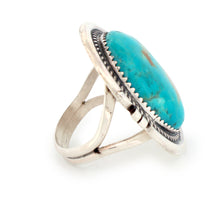 Load image into Gallery viewer, Navajo Native American Campitos Turquoise Ring Size 8 3/4 by Perry SKU233278