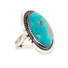 Load image into Gallery viewer, Navajo Native American Campitos Turquoise Ring Size 8 3/4 by Perry SKU233278