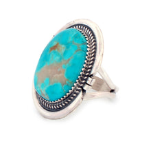 Load image into Gallery viewer, Navajo Native American Campitos Turquoise Ring Size 8 3/4 by Perry SKU233278