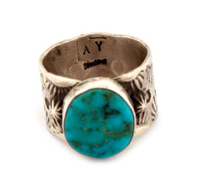 Load image into Gallery viewer, Navajo Native American Kigman Turquoise Ring Size 10 by Yazzie SKU233284
