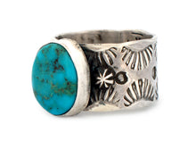 Load image into Gallery viewer, Navajo Native American Kigman Turquoise Ring Size 10 by Yazzie SKU233284