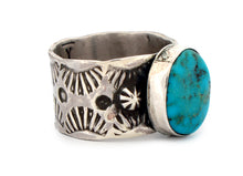 Load image into Gallery viewer, Navajo Native American Kigman Turquoise Ring Size 10 by Yazzie SKU233284