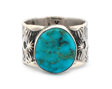 Load image into Gallery viewer, Navajo Native American Kigman Turquoise Ring Size 10 by Yazzie SKU233284