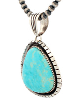 Load image into Gallery viewer, Navajo Native American Sonoran Gold Turquoise Pendant by Alice Johnson SKU233286