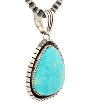 Load image into Gallery viewer, Navajo Native American Sonoran Gold Turquoise Pendant by Alice Johnson SKU233286
