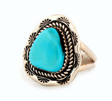 Load image into Gallery viewer, Navajo Native American Kingman Turquoise Ring Size 9 by Perry SKU233290