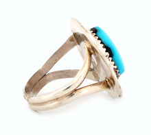 Load image into Gallery viewer, Navajo Native American Kingman Turquoise Ring Size 9 by Perry SKU233290