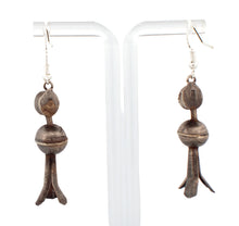 Load image into Gallery viewer, Navajo Native American Royal Blue Turquosie Squash Blossom Earrings by Tsosie SKU233291
