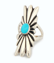 Load image into Gallery viewer, Navajo Native American Sleeping Beauty Turquoise Ring Size 7 1/4 by Kee SKU233292