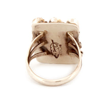 Load image into Gallery viewer, Navajo Native American Coral Petit Point Ring Size 8 3/4 by Herbert Begay SKU233300