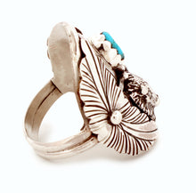 Load image into Gallery viewer, Navajo Native American Kingman Turquoise Ring Size 11 1/4 by Junior Begay SKU233301