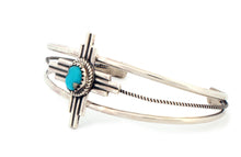 Load image into Gallery viewer, Navajo Nataive American Turquoise Zia Bracelet by Junior Begay SKU233302