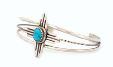 Load image into Gallery viewer, Navajo Nataive American Turquoise Zia Bracelet by Junior Begay SKU233303