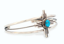 Load image into Gallery viewer, Navajo Nataive American Turquoise Zia Bracelet by Junior Begay SKU233303
