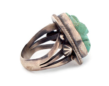 Load image into Gallery viewer, Navajo Native American Frog Fetish Turquoise Ring Size 7 by Begay SKU233312