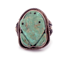 Load image into Gallery viewer, Navajo Native American Frog Fetish Turquoise Ring Size 7 by Begay SKU233312