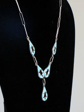 Load image into Gallery viewer, Zuni Native American Turquoise and Jet Necklace and Earring Set by Bobelu SKU233317