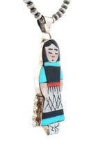 Load image into Gallery viewer, Zuni Native American Turquoise Corn Maiden Pendant by Joyce Waseta SKU233326
