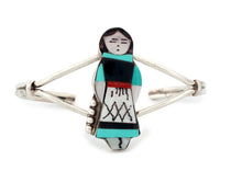 Load image into Gallery viewer, Zuni Native American Turquoise Inlay Corn Maiden Bracelet by Waseta SKU233327