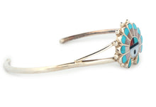 Load image into Gallery viewer, Zuni Native American Sunface with Headdress Inlay bracelet SKU233332