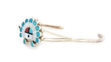 Load image into Gallery viewer, Zuni Native American Sunface with Headdress Inlay bracelet SKU233333