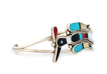 Load image into Gallery viewer, Zuni Native American Turquoise Inlay Peyote Bird Bracelet by Laiwakete SKU233334