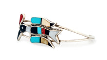 Load image into Gallery viewer, Zuni Native American Turquoise Inlay Peyote Bird Bracelet by Laiwakete SKU233335