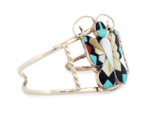 Load image into Gallery viewer, Zuni Native American Turquoise Inlay Butterfly Bracelet by Dishta SKU233336