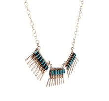 Load image into Gallery viewer, Zuni Native American Estate Needlepoint Necklace and Earrings Set SKU233339