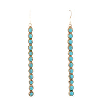 Load image into Gallery viewer, Zuni Native American Sleeping Beauty Petit Point Turquoise Earrings SKU233342