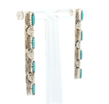 Load image into Gallery viewer, Zuni Native American Sleeping Beauty Needle Point  Earrings SKU233345