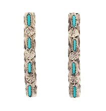 Load image into Gallery viewer, Zuni Native American Sleeping Beauty Needle Point  Earrings SKU233345