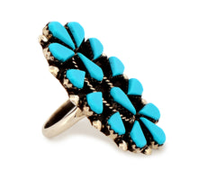 Load image into Gallery viewer, Zuni Native American Kingman Turquoise Ring Size 7 1/2 by Martza SKU233346