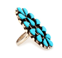 Load image into Gallery viewer, Zuni Native American Kingman Turquoise Ring Size 7 by Veronica Martza SKU233347