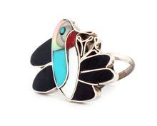 Load image into Gallery viewer, Zuni Native American Turquoise Inlay Hummingbird Ring Size 6 by Gia SKU233351