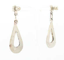 Load image into Gallery viewer, Zuni Native American Channel Inlay Turquoise Dangle Post Earrings SKU233357