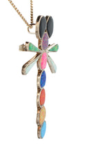 Load image into Gallery viewer, Zuni Native American Lab Opal Dragonfly Pin and Pendant by Edaakie SKU233370