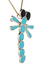 Load image into Gallery viewer, Zuni Native American Turquoise Inlay Dragonfly Pin and Pendant by Edaakie SKU233372