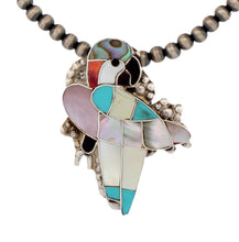 Load image into Gallery viewer, Zuni Native American Turquoise and Shell inlay Parrot Pin and Pendant SKU233377