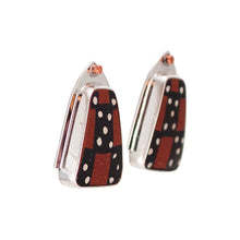 Load image into Gallery viewer, Mata Ortiz Broken Pottery Shard and Silver Earrings by Beltran NON NATIVE
