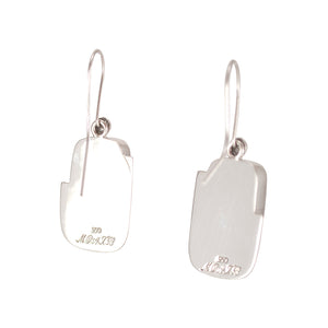 Mata Ortiz Broken Pottery Shard and Silver Earrings by Beltran NON NATIVE