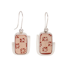 Load image into Gallery viewer, Mata Ortiz Broken Pottery Shard and Silver Earrings by Beltran NON NATIVE