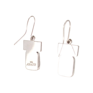 Mata Ortiz Broken Pottery Shard and Silver Earrings by Beltran NON NATIVE