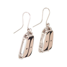 Load image into Gallery viewer, Mata Ortiz Broken Pottery Shard and Silver Earrings by Beltran NON NATIVE