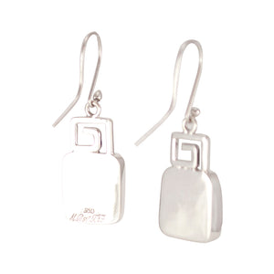 Mata Ortiz Broken Pottery Shard and Silver Earrings by Beltran NON NATIVE